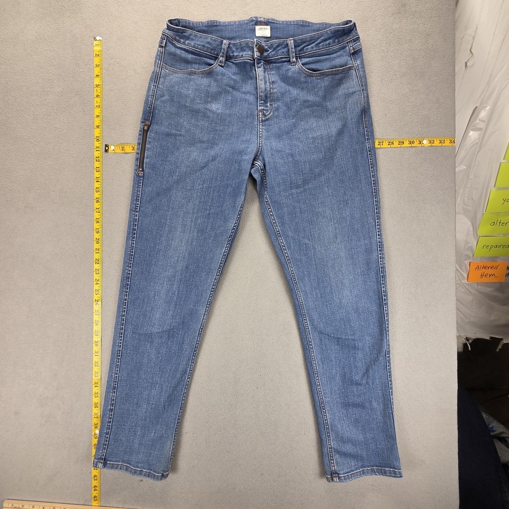 Ripton & Co Jeans Mens 34x32 Blue Regular Tapered Med Wash Zip Fly